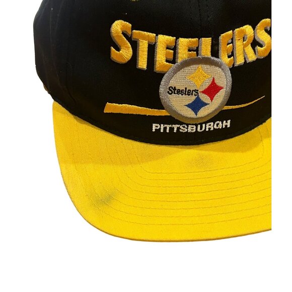 Vintage 1990's Pittsburgh Steelers Twins Enterprise NFL Snapback Hat - Picture 4 of 7